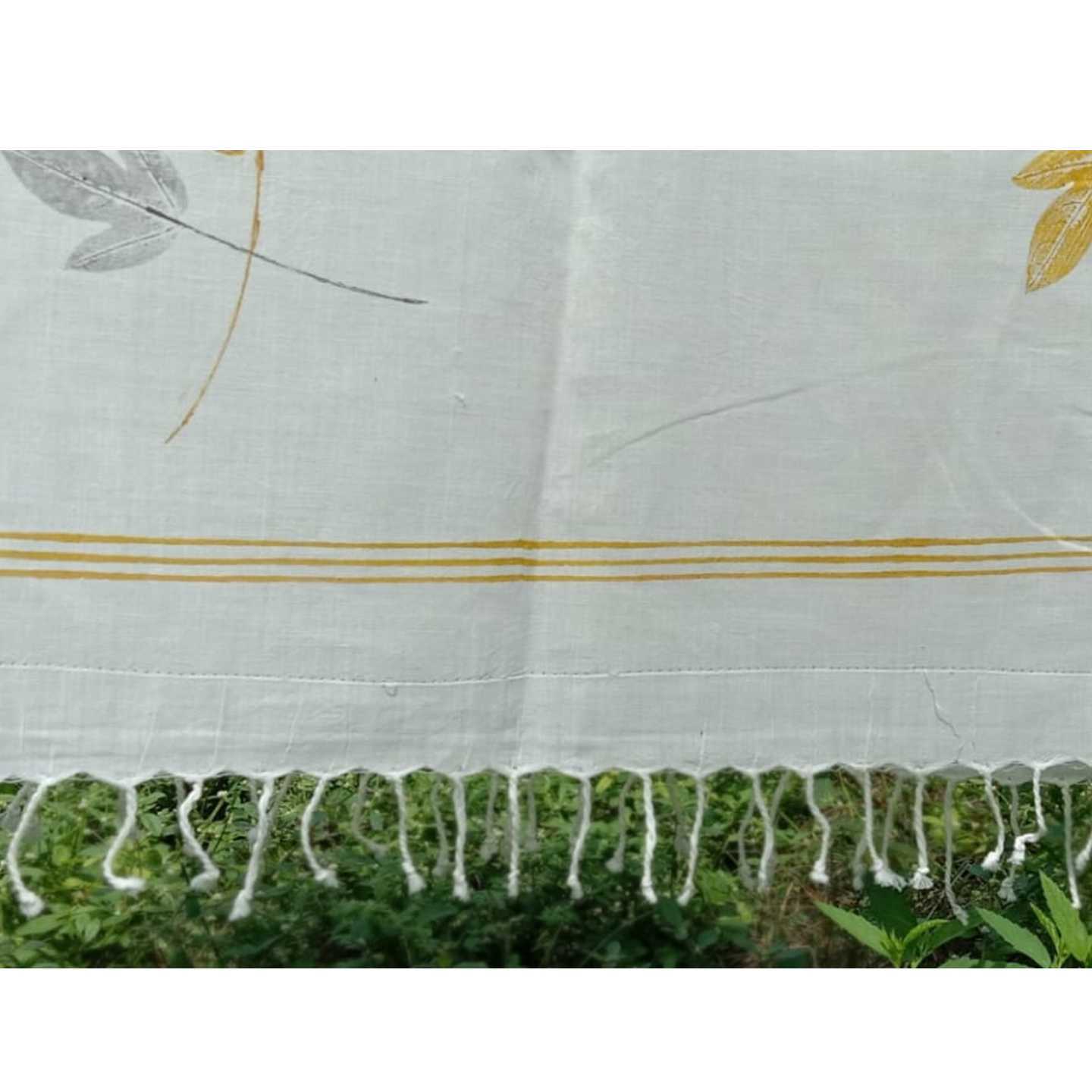 Beautiful Yellow and grey Stole - Image 4