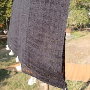Black Jali with white tassels