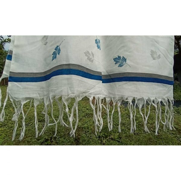 Evergreen Blue and Grey Stole - Image 3