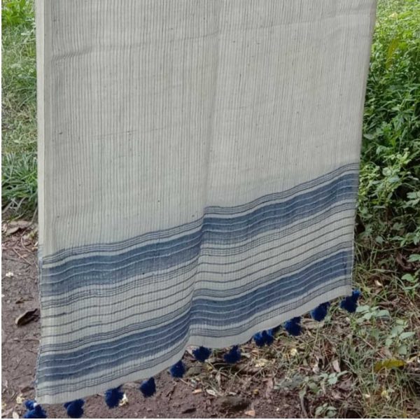 Indigo border with Tassels On - Image 4