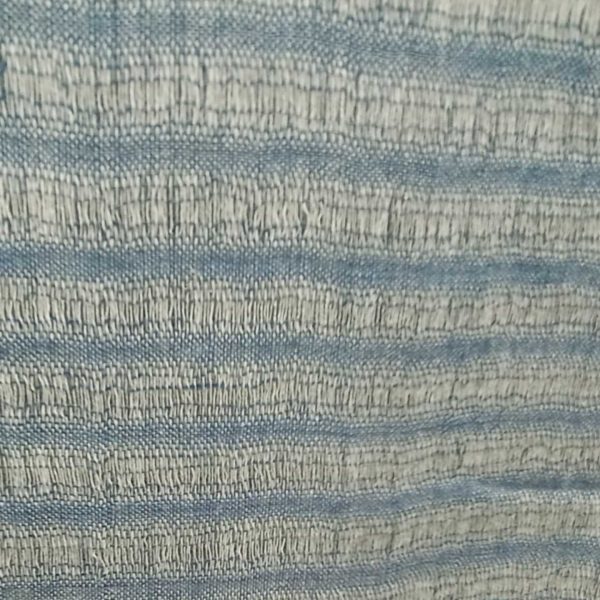 Jali Blue Woven Stole with Blue Tassels - Image 4