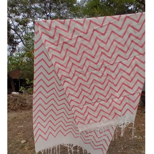 Pink Zig Zag Stole - Image 2