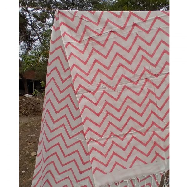 Pink Zig Zag Stole - Image 4