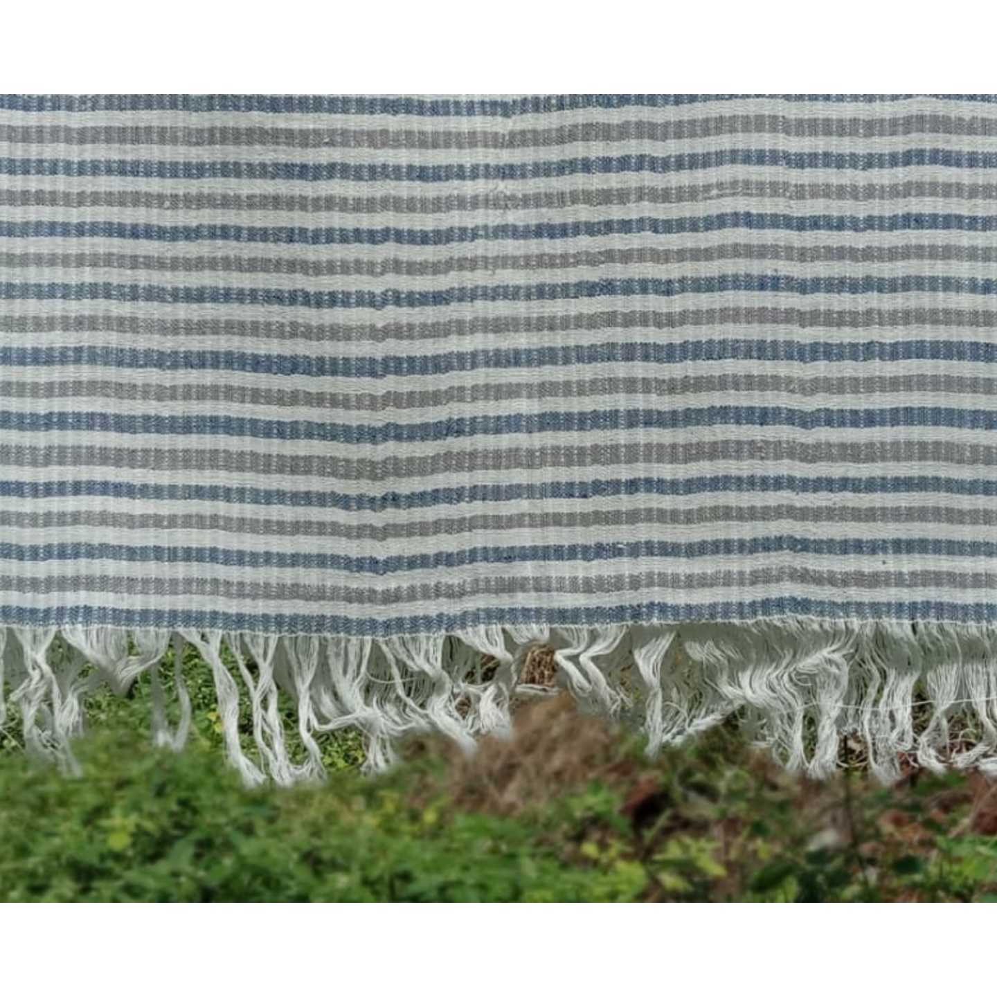 Woven Blue-Grey Stripes - Image 3