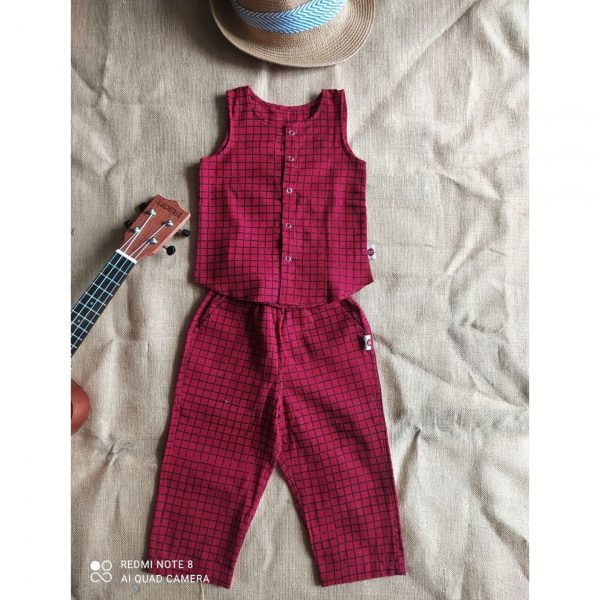 Sleeveless top pyjama pant combo - Image 3