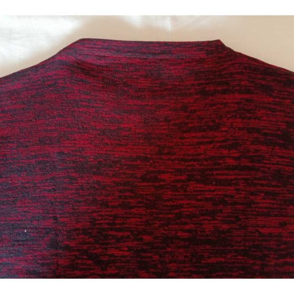 Red and Black Textured Full Sleeves T-Shirt - Image 5